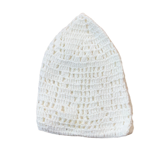 Hand Crochet White Cap