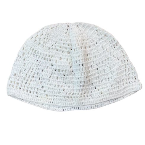 Hand Crochet White Cap