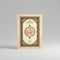 Decorative book cover with intricate patterns and text on a beige background