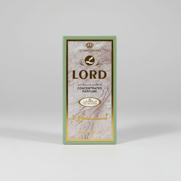 A box of Al-Rihal 'Lord' (Lord) concentrated perfume, 6ml (0.22 fl.